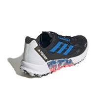 adidas Trail-Laufschuhe Terrex Agravic Flow 2 GTX (wasserdicht, atmungsaktiv) schwarz/weiss/blau Herren